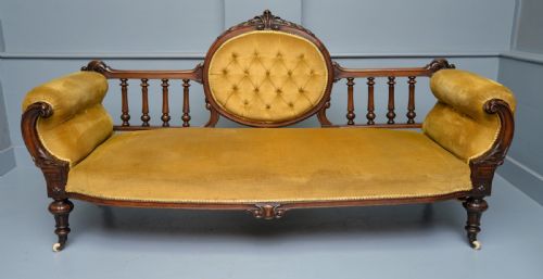 fig 1. Victorian Walnut Show Frame Sofa