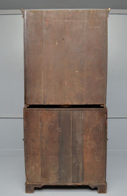 EARLY 18TH CENTURY SOLID OAK BUREAU BOOKCASE CABINET - ADDITIONAL PHOTO 20