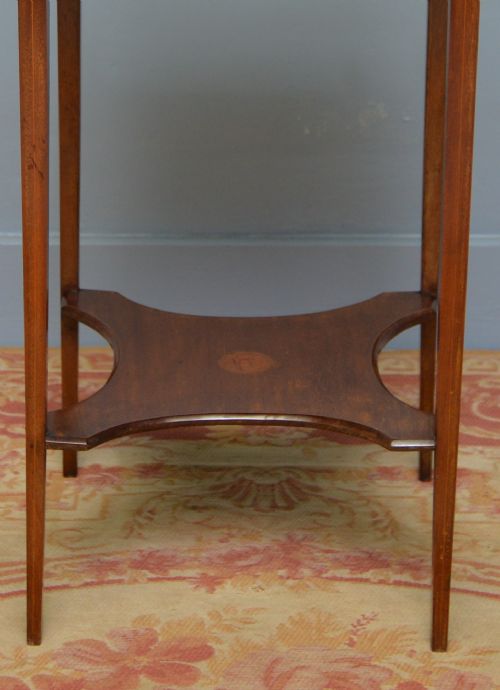 EDWARDIAN SHERATON STYLE MAHOGANY BIJOUTERIE TRINKET DISPLAY TABLE - ADDITIONAL PHOTO 5