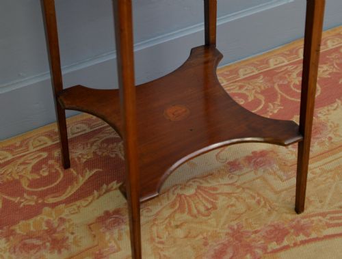 EDWARDIAN SHERATON STYLE MAHOGANY BIJOUTERIE TRINKET DISPLAY TABLE - ADDITIONAL PHOTO 11