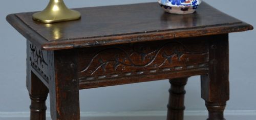 17TH CENTURY CARVED OAK JOINT STOOL - ADDITIONAL PHOTO 11
