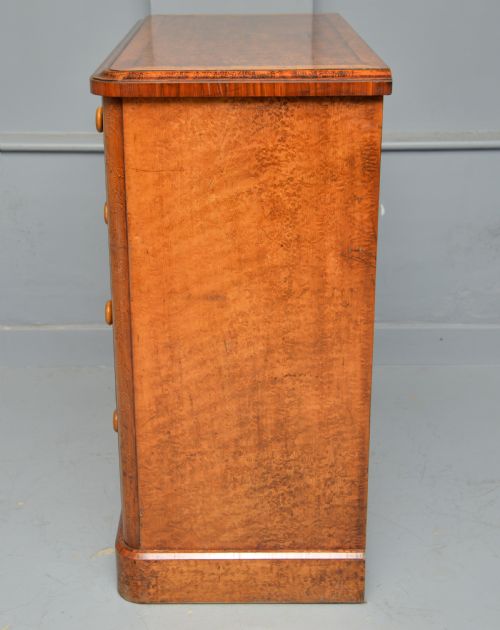 STUNNING RARE FINE VICTORIAN SATINWOOD EMBELLISHED CHEST OF DRAWERS - ADDITIONAL PHOTO 27