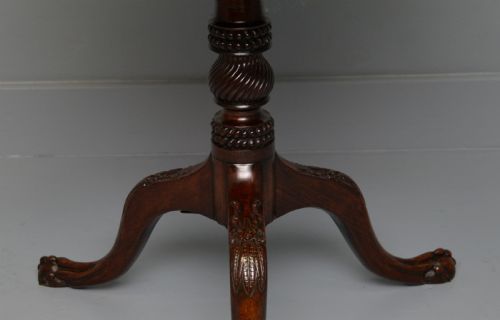 FINE GEORGE III 18TH CENTURY MAHOGANY PIE CRUST TILT TOP TRIPOD TABLE - ADDITIONAL PHOTO 5