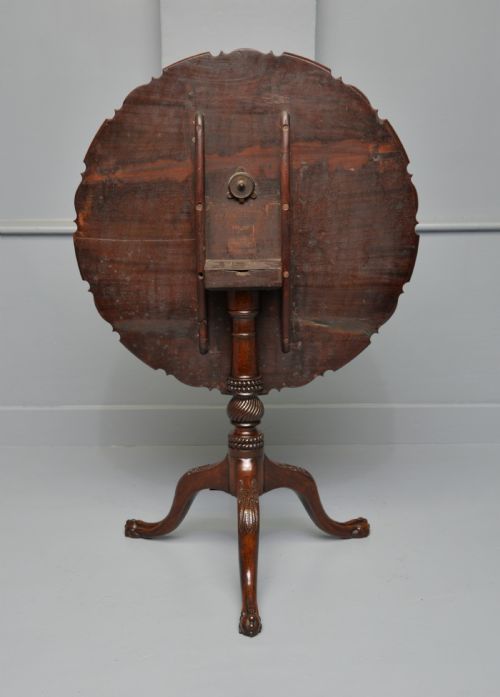 FINE GEORGE III 18TH CENTURY MAHOGANY PIE CRUST TILT TOP TRIPOD TABLE - ADDITIONAL PHOTO 14