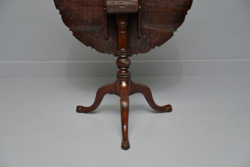 FINE GEORGE III 18TH CENTURY MAHOGANY PIE CRUST TILT TOP TRIPOD TABLE - ADDITIONAL PHOTO 16