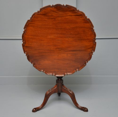 FINE GEORGE III 18TH CENTURY MAHOGANY PIE CRUST TILT TOP TRIPOD TABLE - ADDITIONAL PHOTO 22