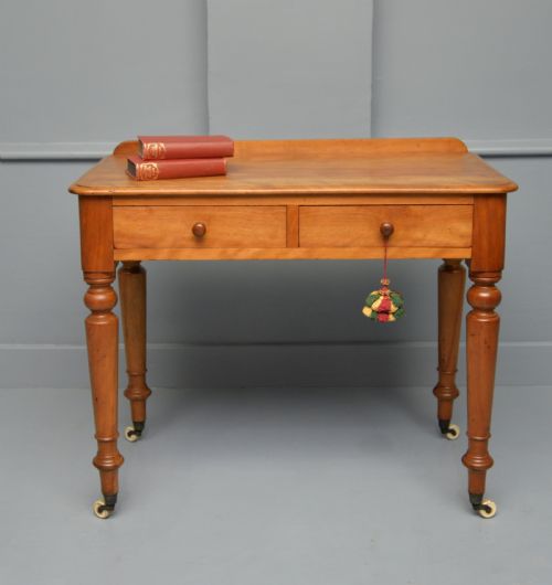 VICTORIAN SATINWOOD SIDE TABLE WRITING TABLE - ADDITIONAL PHOTO 1