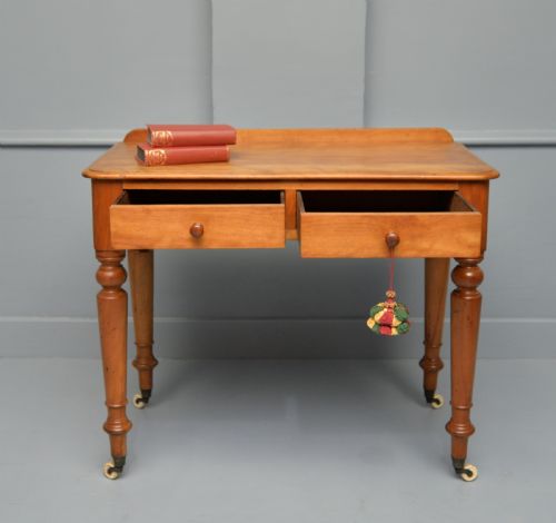 VICTORIAN SATINWOOD SIDE TABLE WRITING TABLE - ADDITIONAL PHOTO 2