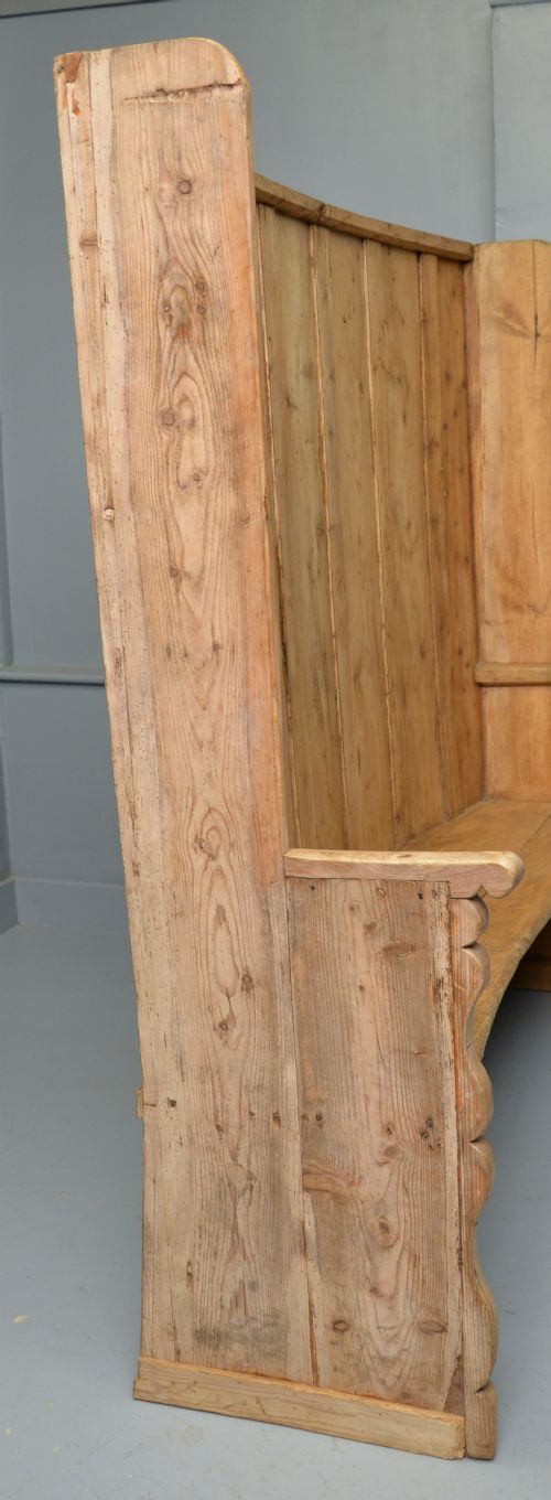 CHARMING 19TH CENTURY STRIPPED PINE SETTLE - ADDITIONAL PHOTO 13