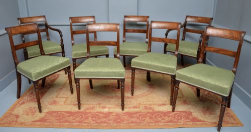 REGENCY SET OF EIGHT MAHOGANY DINING CHAIRS - ADDITIONAL PHOTO 14