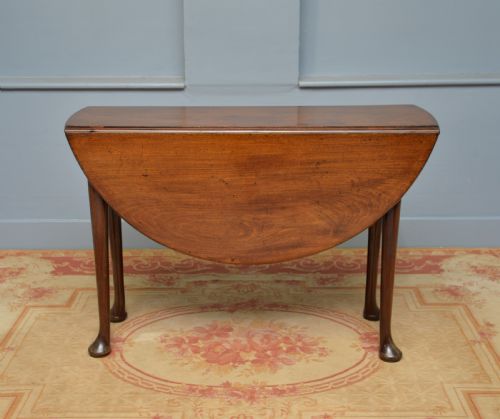 SUPERB GEORGE II MAHOGANY PAD FOOT DROPLEAF DINING TABLE - ADDITIONAL PHOTO 7