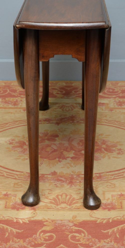 SUPERB GEORGE II MAHOGANY PAD FOOT DROPLEAF DINING TABLE - ADDITIONAL PHOTO 9