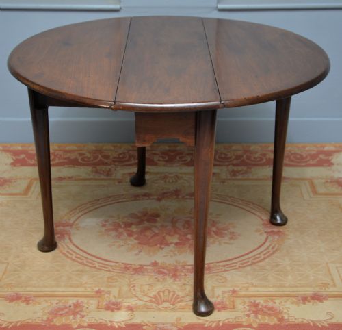 SUPERB GEORGE II MAHOGANY PAD FOOT DROPLEAF DINING TABLE - ADDITIONAL PHOTO 13