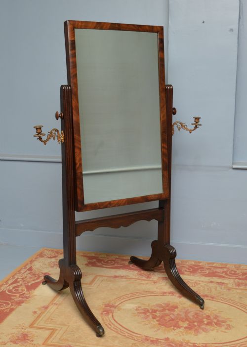 EARLY 19TH CENTURY GILLOWS CHEVAL MIRROR - ADDITIONAL PHOTO 1
