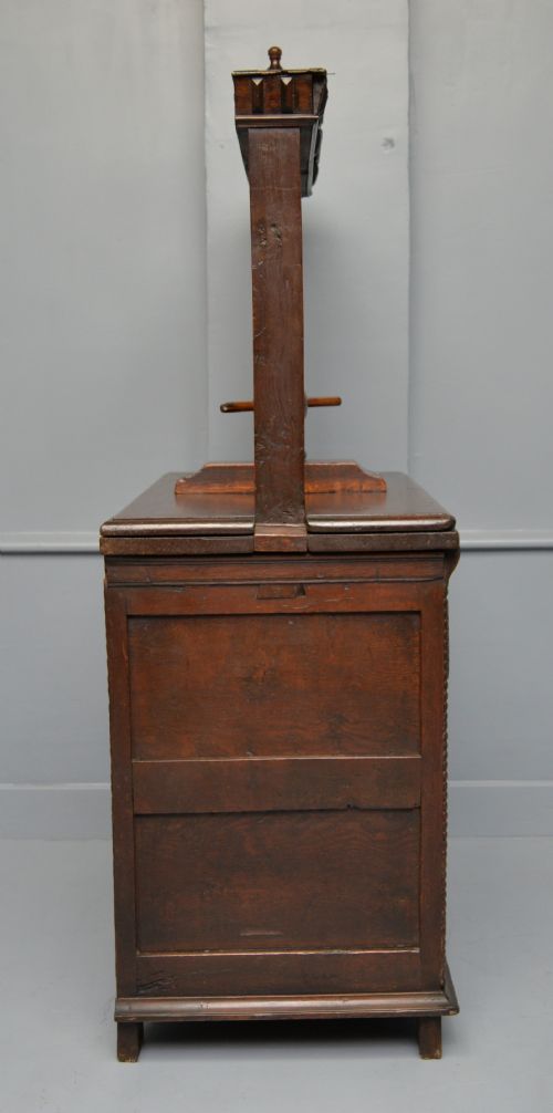 17TH CENTURY SMALL OAK CHEST OF DRAWERS WITH BOOK LINEN PRESS PROVENANCE - ADDITIONAL PHOTO 13