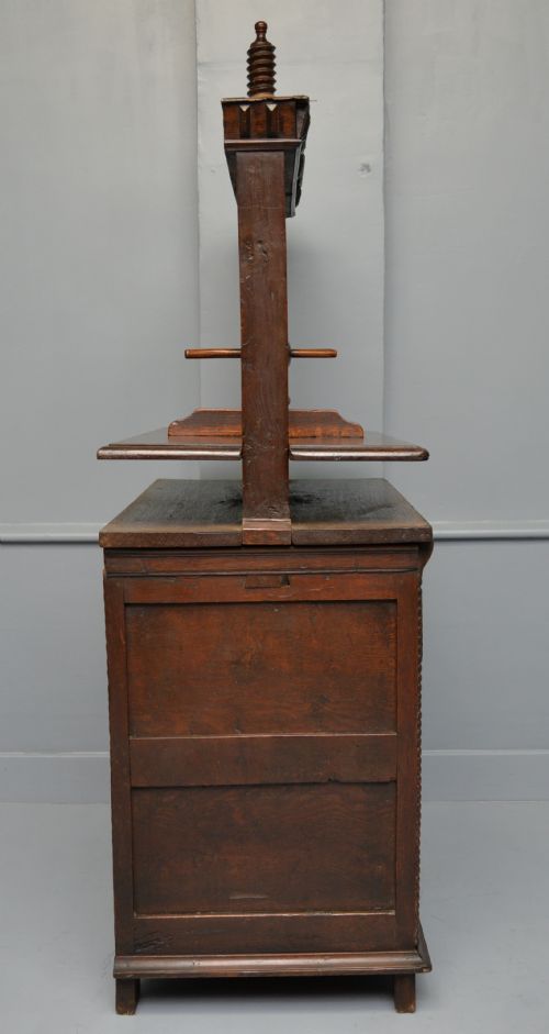 17TH CENTURY SMALL OAK CHEST OF DRAWERS WITH BOOK LINEN PRESS PROVENANCE - ADDITIONAL PHOTO 14