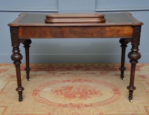 ELEGANT VICTORIAN BURR WALNUT LADIES WRITING TABLE DESK - ADDITIONAL PHOTO 17