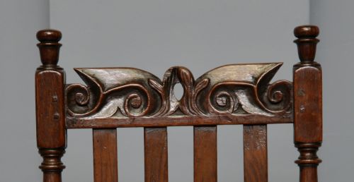 CHARMING 17TH CENTURY CARVED OAK SIDE CHAIR - ADDITIONAL PHOTO 15