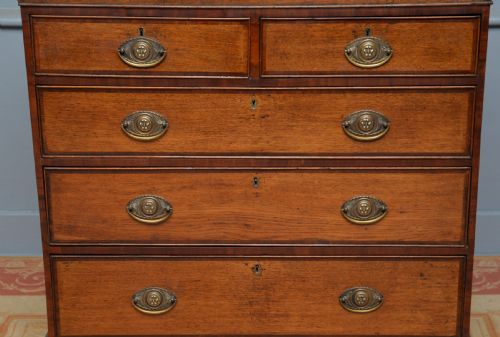 GEORGE II SOLID OAK CHEST OF DRAWERS - ADDITIONAL PHOTO 1