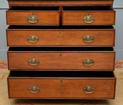GEORGE II SOLID OAK CHEST OF DRAWERS - ADDITIONAL PHOTO 4
