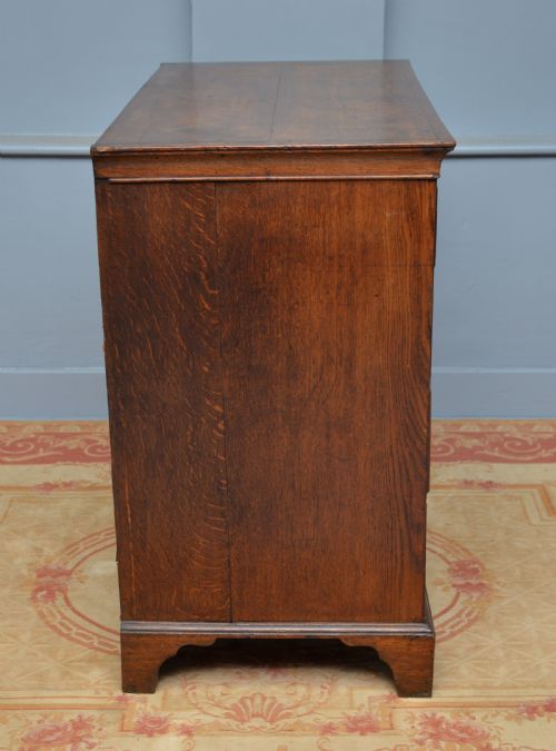 GEORGE II SOLID OAK CHEST OF DRAWERS - ADDITIONAL PHOTO 7