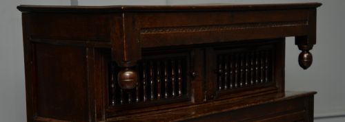 CHARMING SMALL 17TH CENTURY FOOD COURT CUPBOARD - ADDITIONAL PHOTO 16