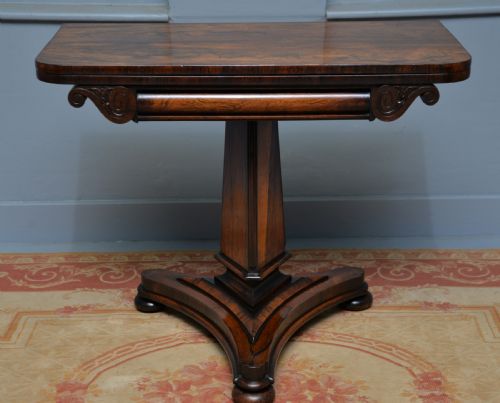 fig 2. William IV Rosewood Fold-Over Card Side Table