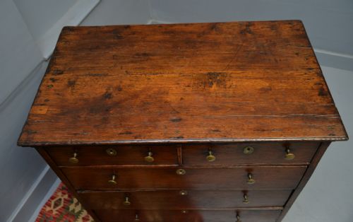 EARLY 18TH CENTURY GEORGIAN OAK CHEST OF DRAWERS - ADDITIONAL PHOTO 14