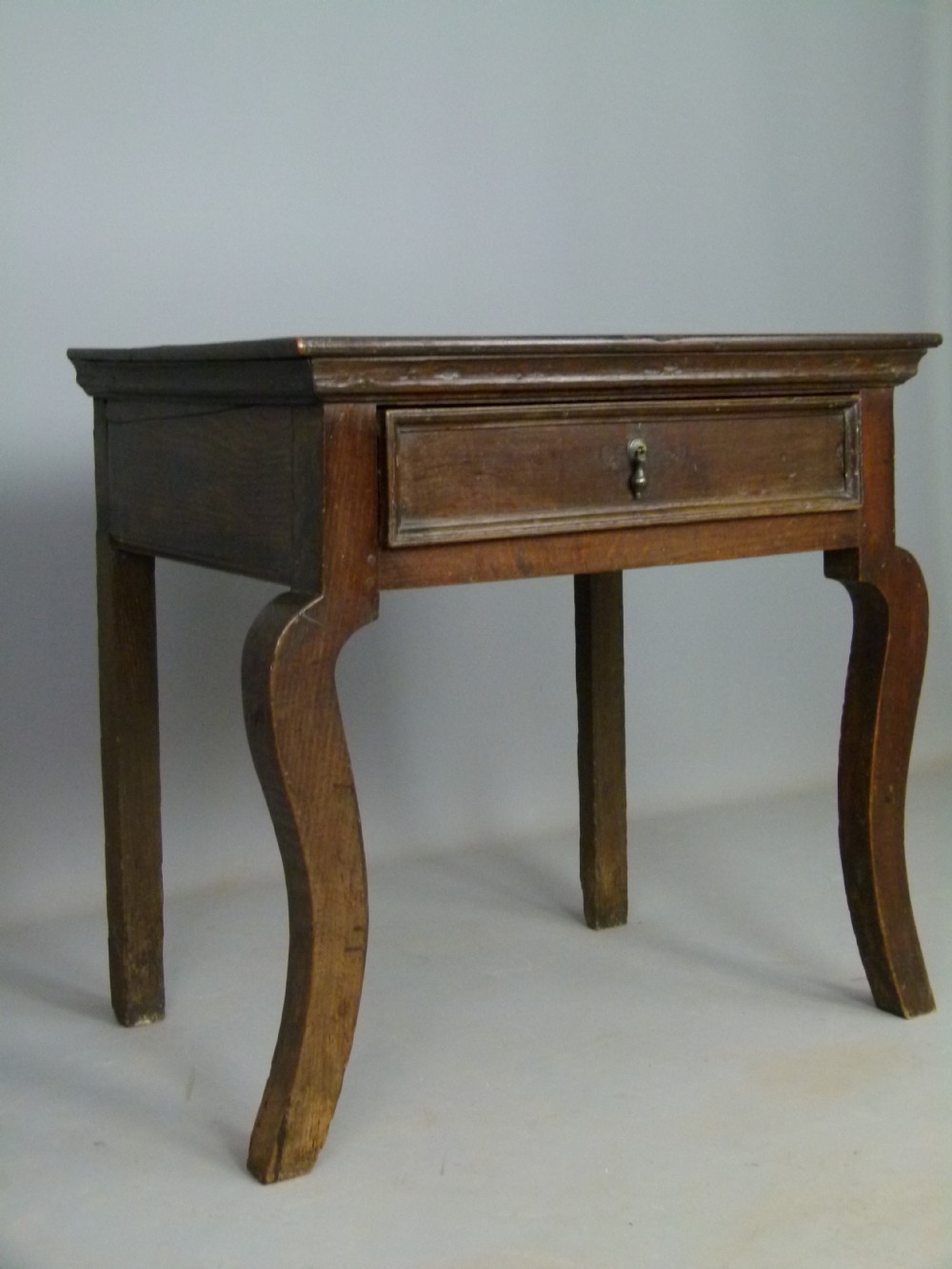 Unusual 18th Century Oak Rustic Country Side Hall Table.