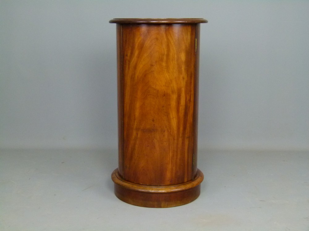 Victorian Mahogany Cylinder Shaped Bedside Cabinet