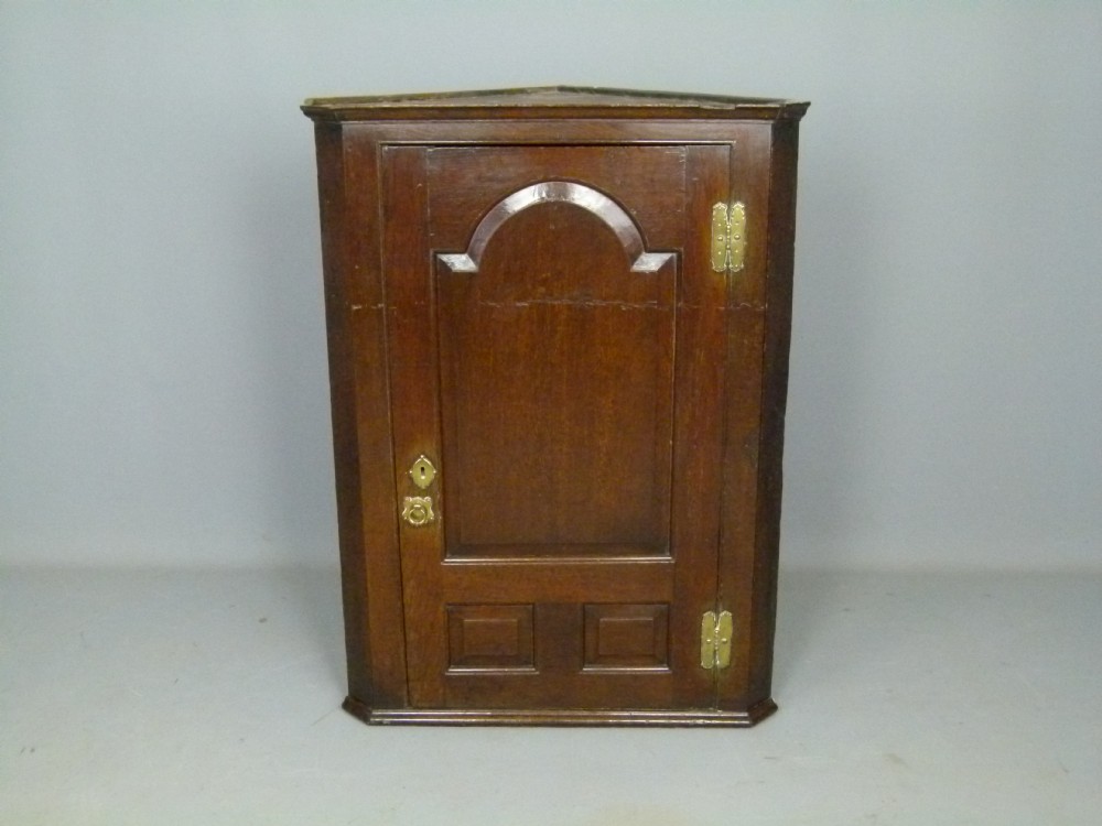 Georgian Oak Corner Cabinet Cupboard