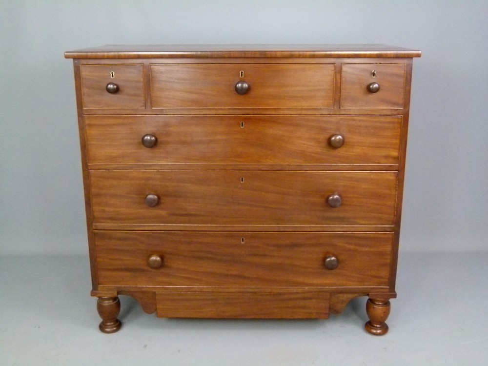 Handsome Regency Mahogany Chest Of Drawers