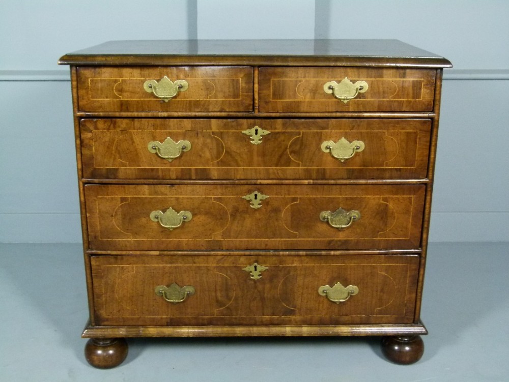 William And Mary Walnut Chest Of Drawers