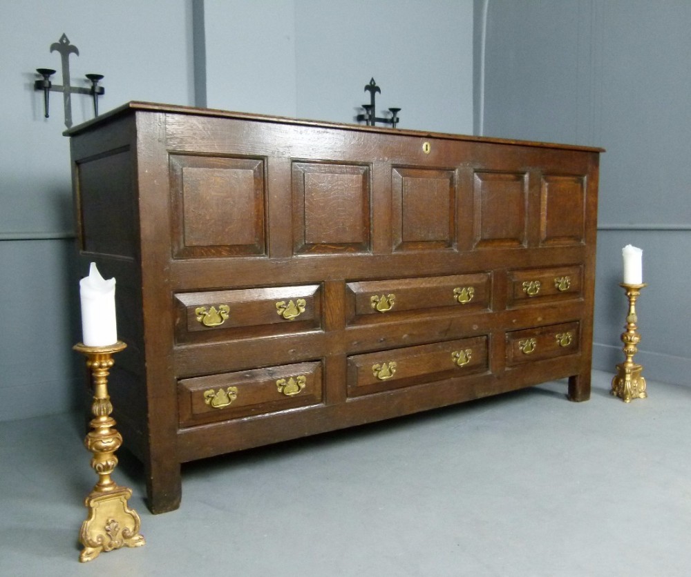 Large Georgian Oak Mule Chest 