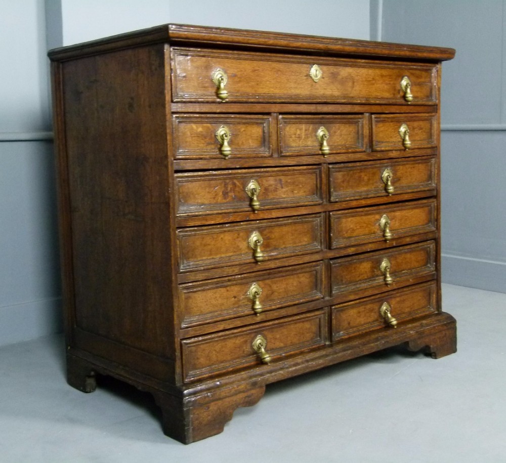 Handsome Late 17th Century Oak Chest Of Drawers