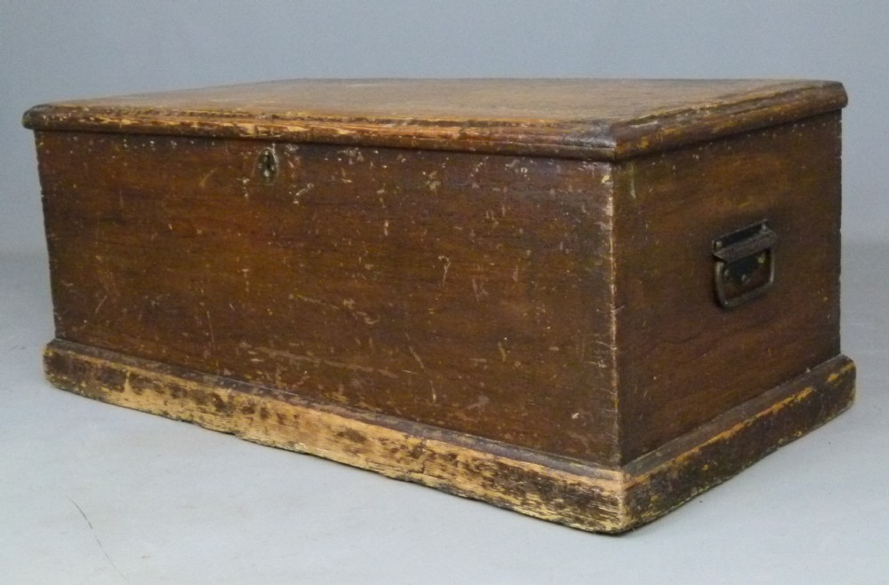 Patinated Victorian Pine Chest- Original Paint 