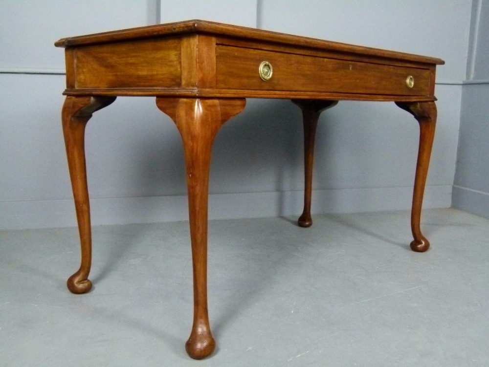 Elegant Georgian Style Walnut Writing Table  c1920