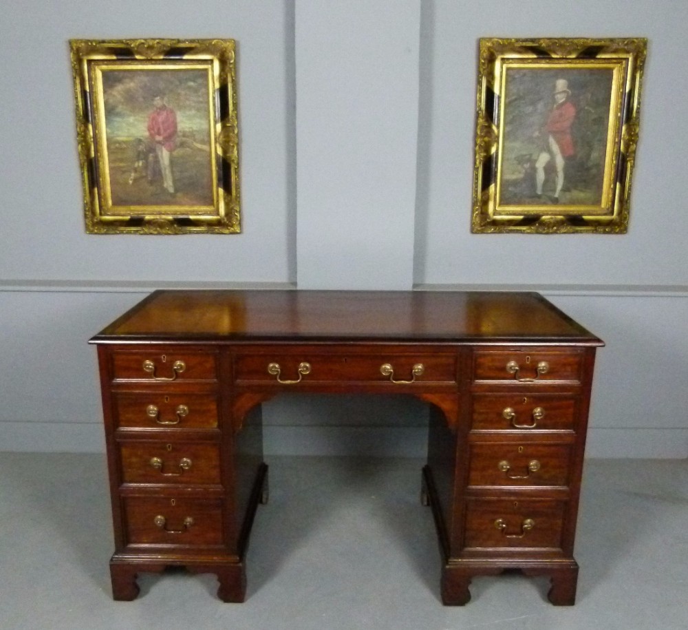 Victorian Mahogany Pedestal Desk