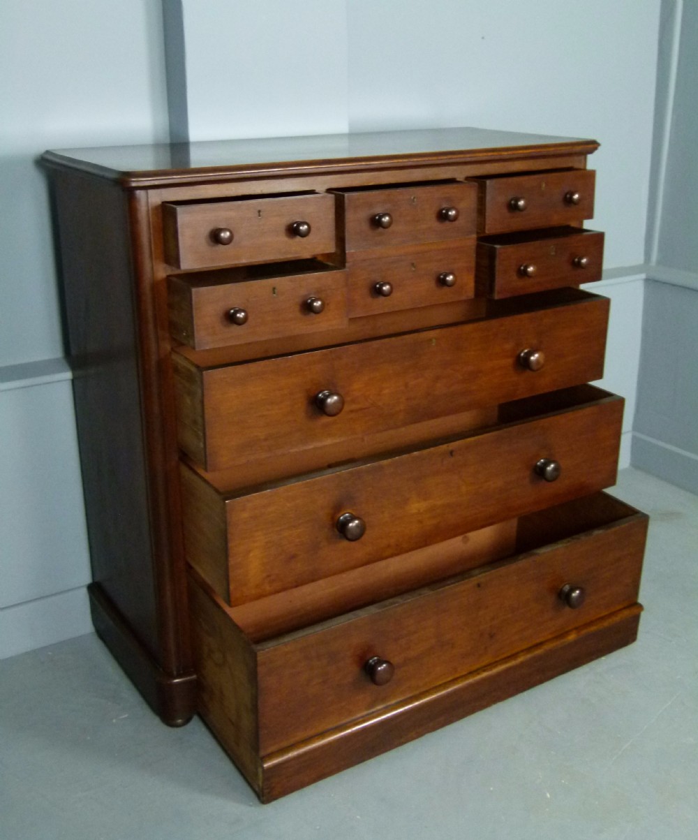Superb Quality Large Victorian Mahogany Chest Of Drawers View IV