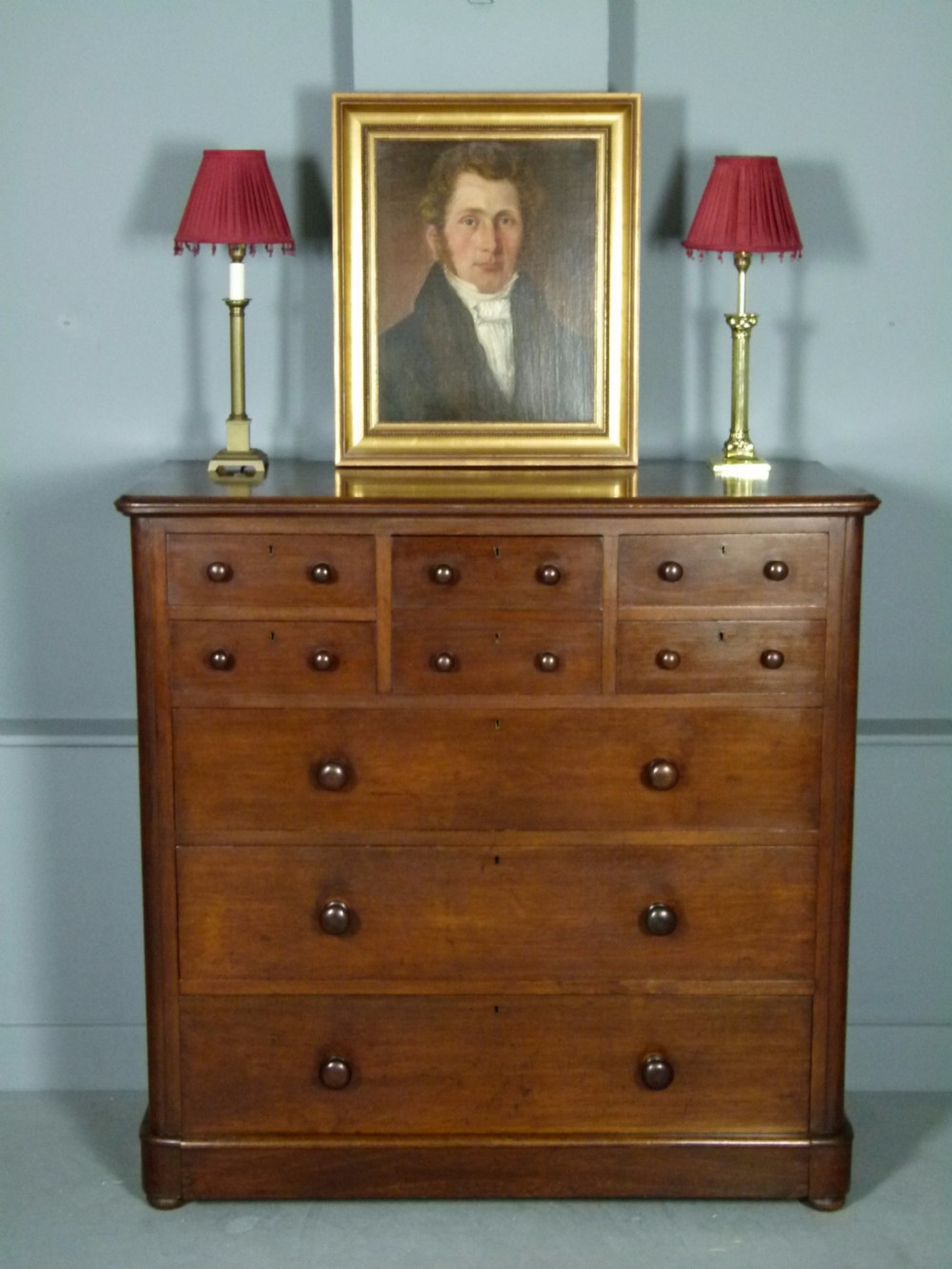 Superb Quality Large Victorian Mahogany Chest Of Drawers View XI