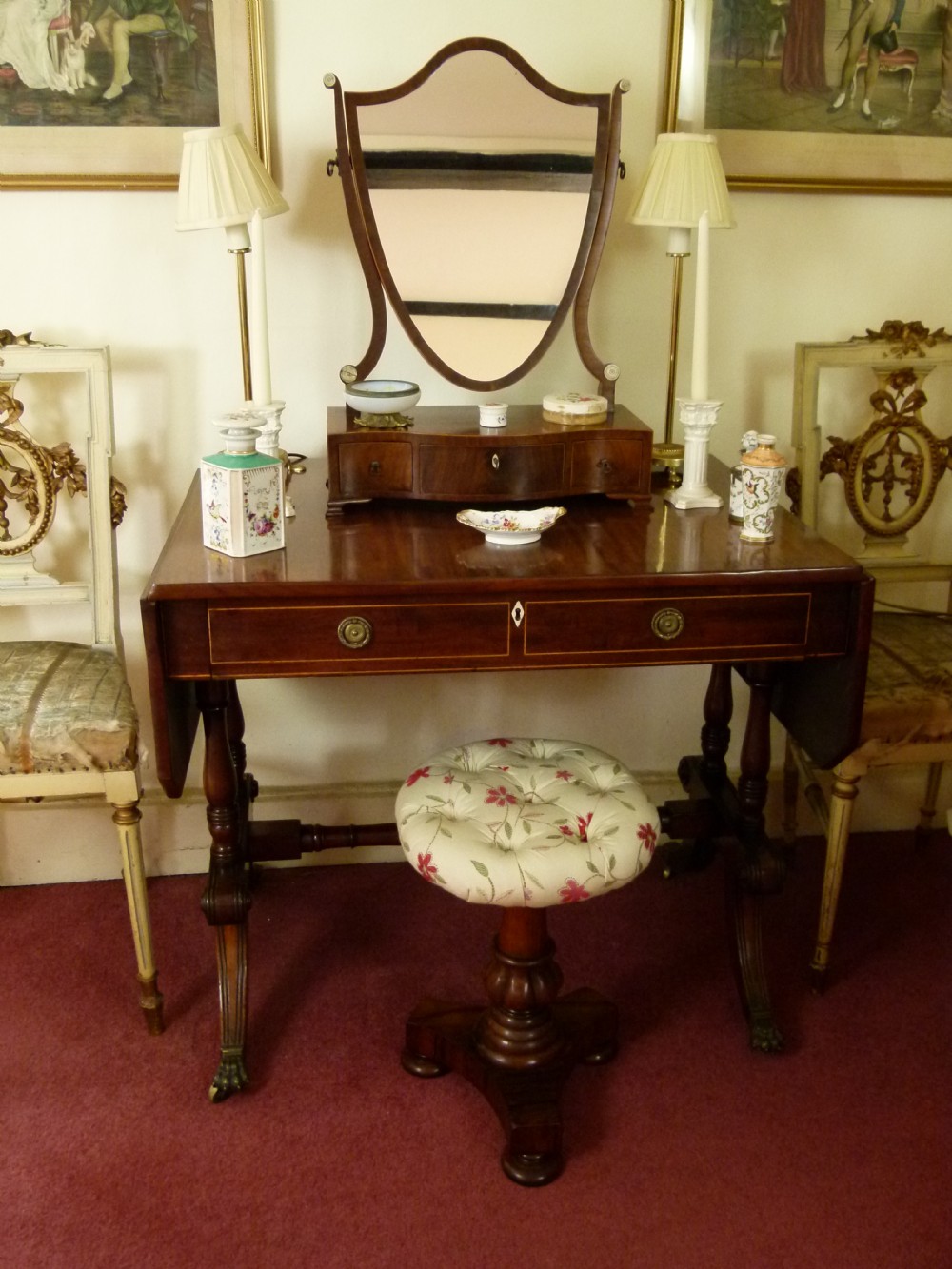 Elegant Regency Mahogany Pembroke Table  View XII