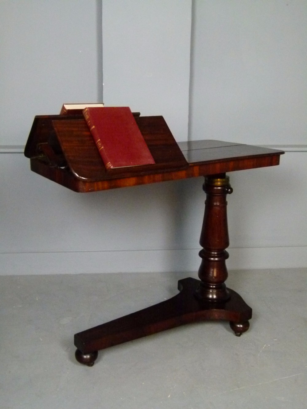 Victorian Mahogany Adjustable Double Reading Table Stand