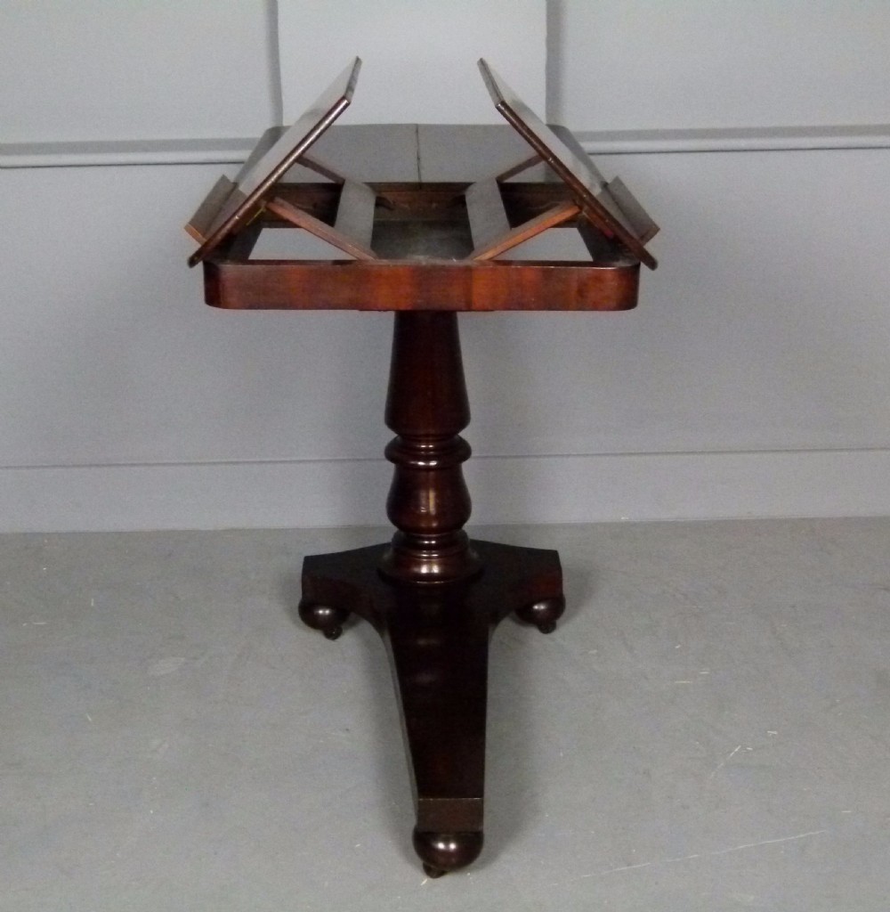 Victorian Mahogany Adjustable Double Reading Table Stand View III