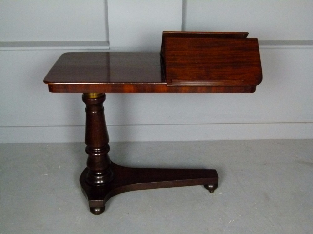 Victorian Mahogany Adjustable Double Reading Table Stand View V
