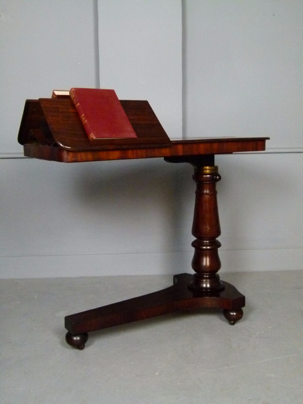 Victorian Mahogany Adjustable Double Reading Table Stand View VIII