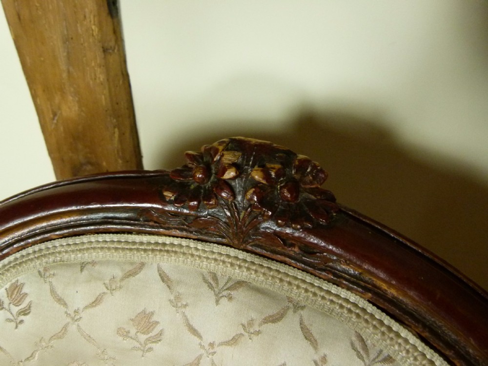 Pretty Pair Of French Louis XV Caned Chairs Original Paint View IX