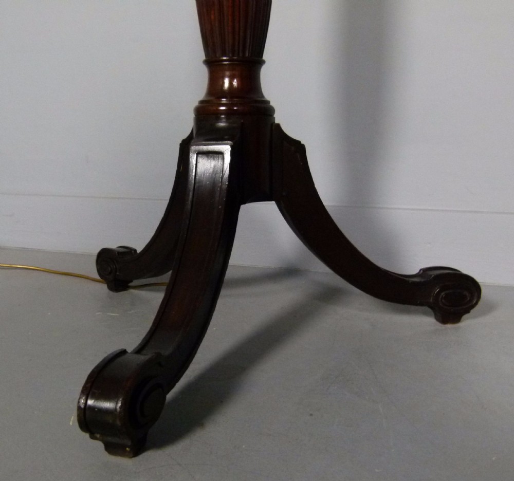 Elegant Pair Of Victorian Mahogany Standard Lamps View III