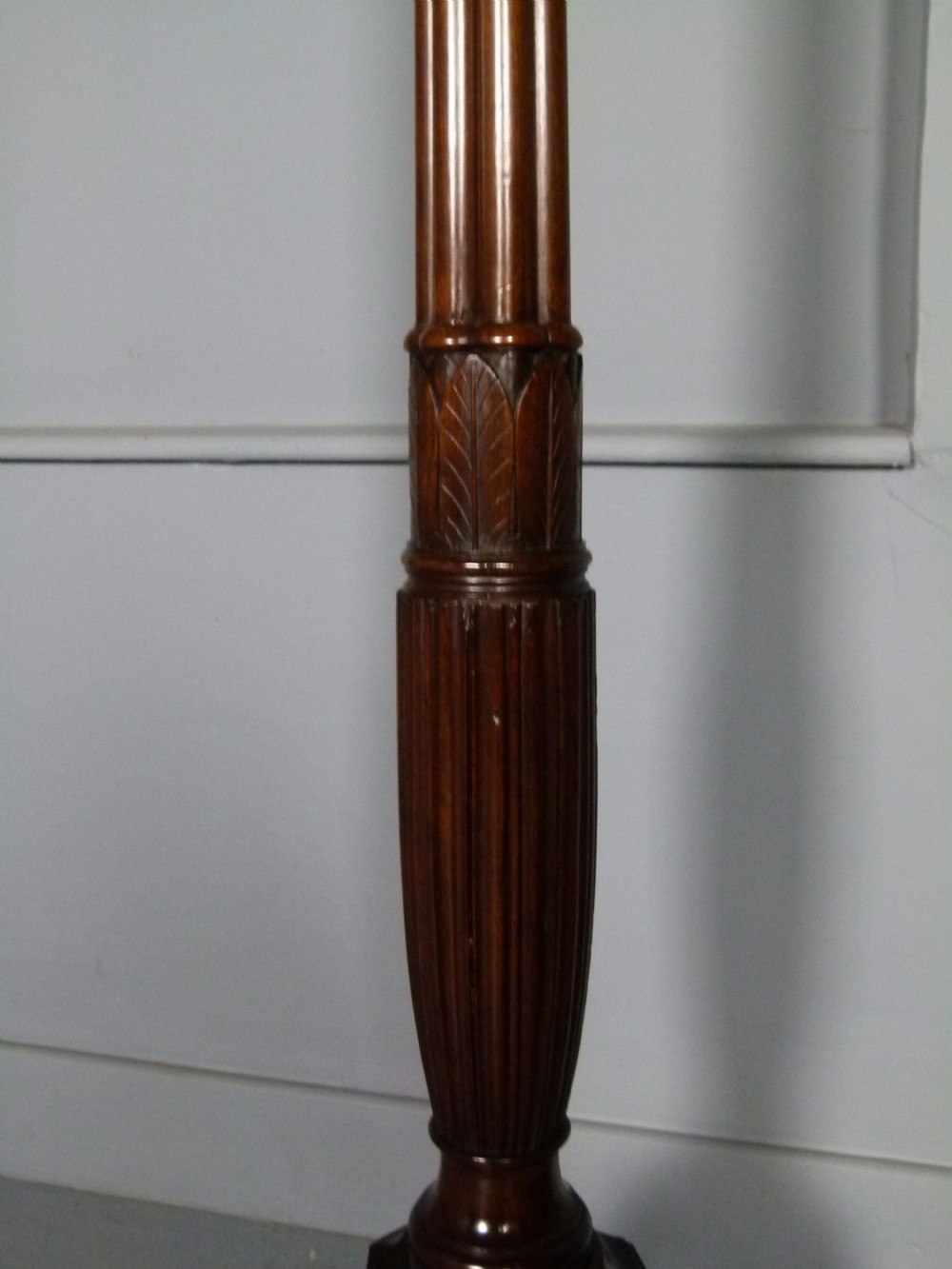 Elegant Pair Of Victorian Mahogany Standard Lamps View IV