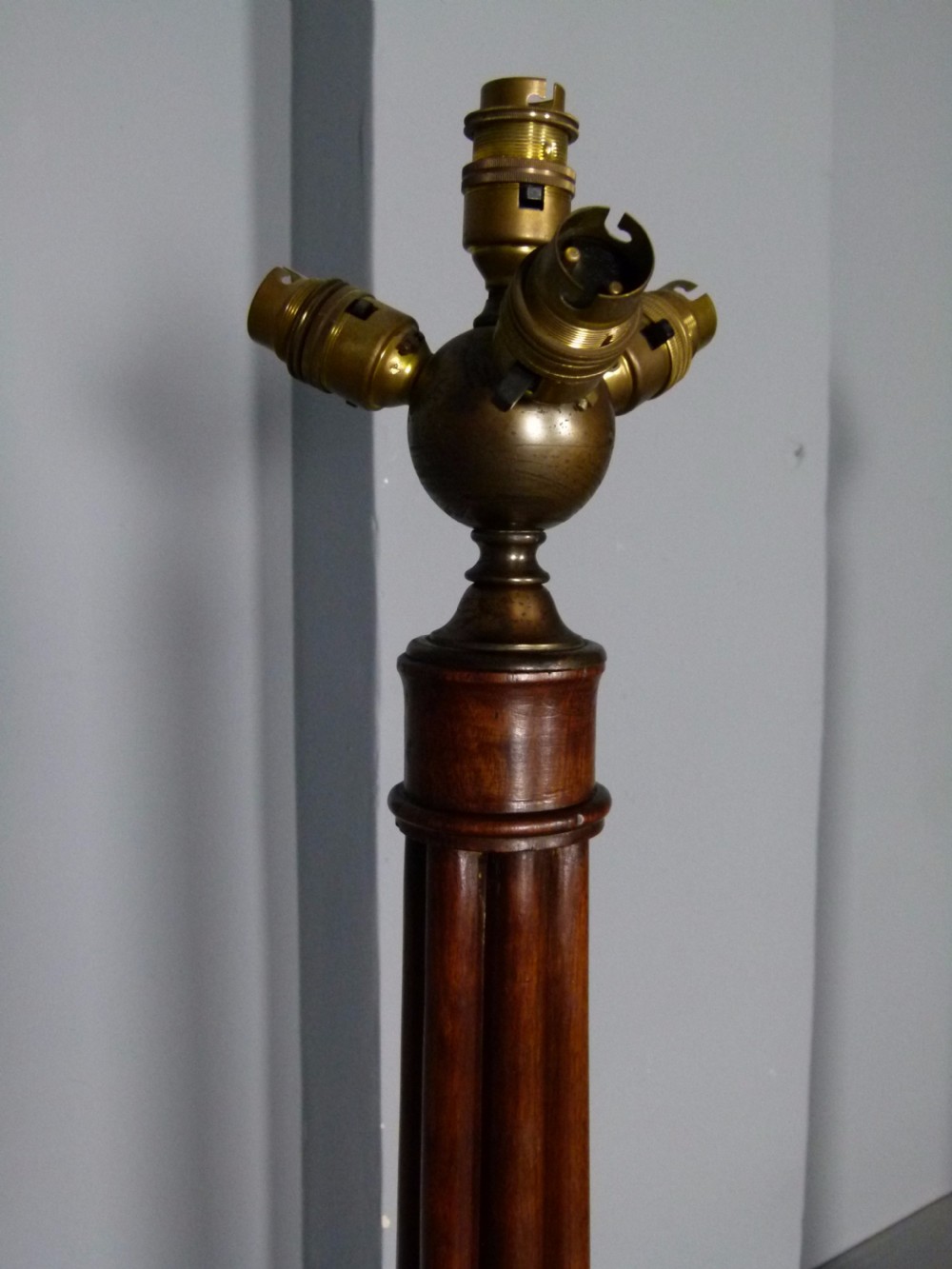 Elegant Pair Of Victorian Mahogany Standard Lamps View VII