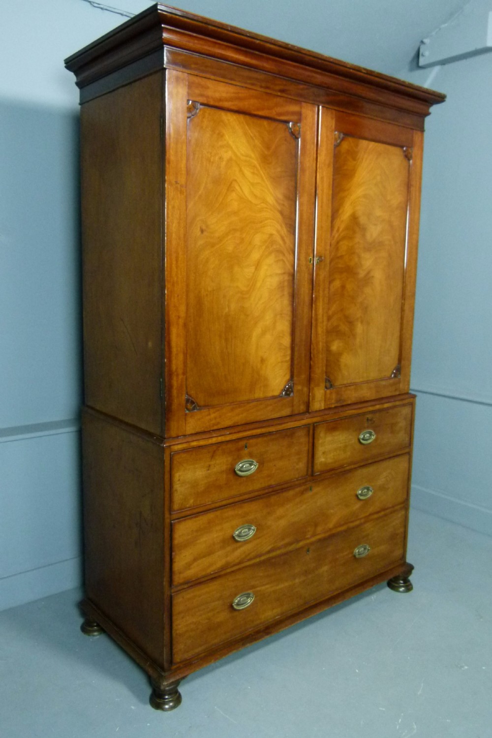 William IV Mahogany Linen-Press c1830 View XXII
